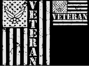 Air Force Veteran Flag Reflective Tee - Dry Blend
