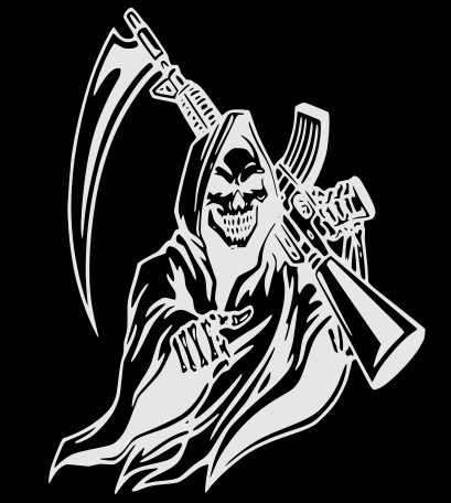 Grim Reaper Reflective Long Sleeve - 100% Cotton