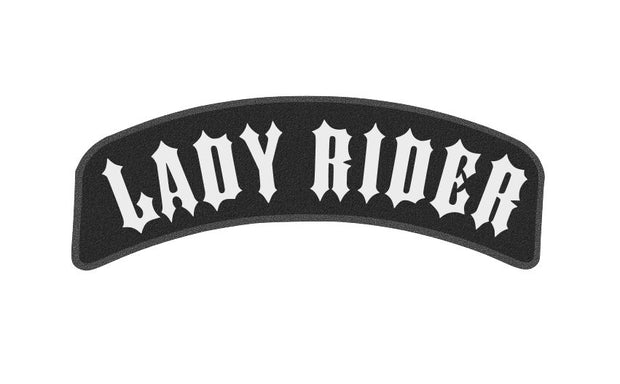 11 x 4 inch Top Rocker Patch - Lady Rider