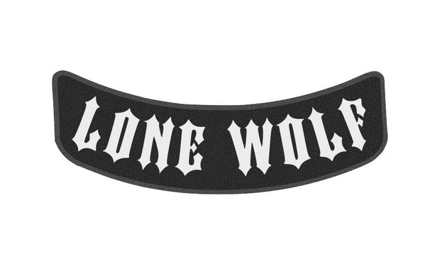 11 x 4 inch Bottom Rocker Patch - Lone Wolf