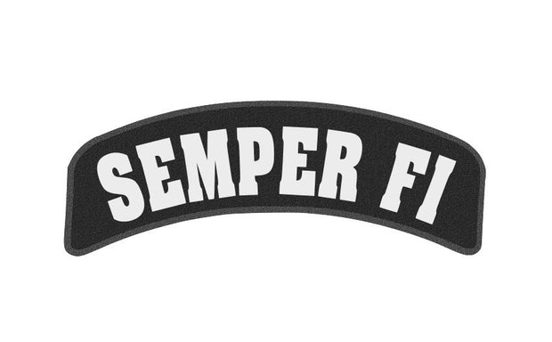 11 x 4 inch Top Rocker Patch - Semper Fi