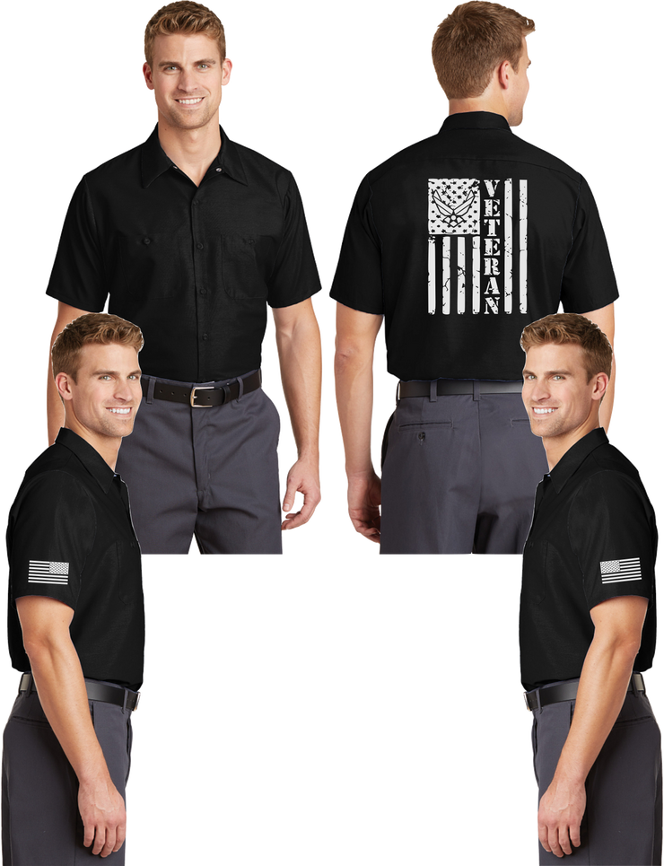 Air Force Veteran Reflective Mechanic Shirt