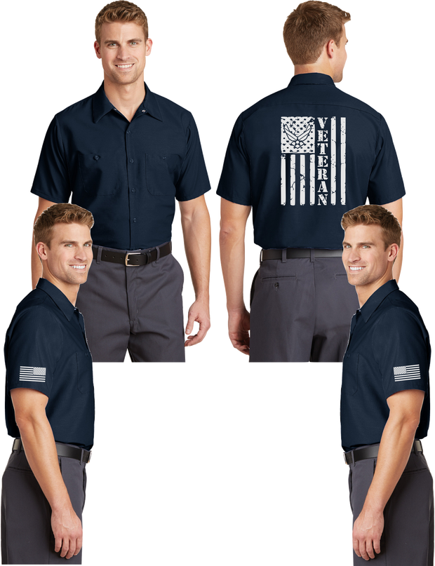 Air Force Veteran Reflective Mechanic Shirt