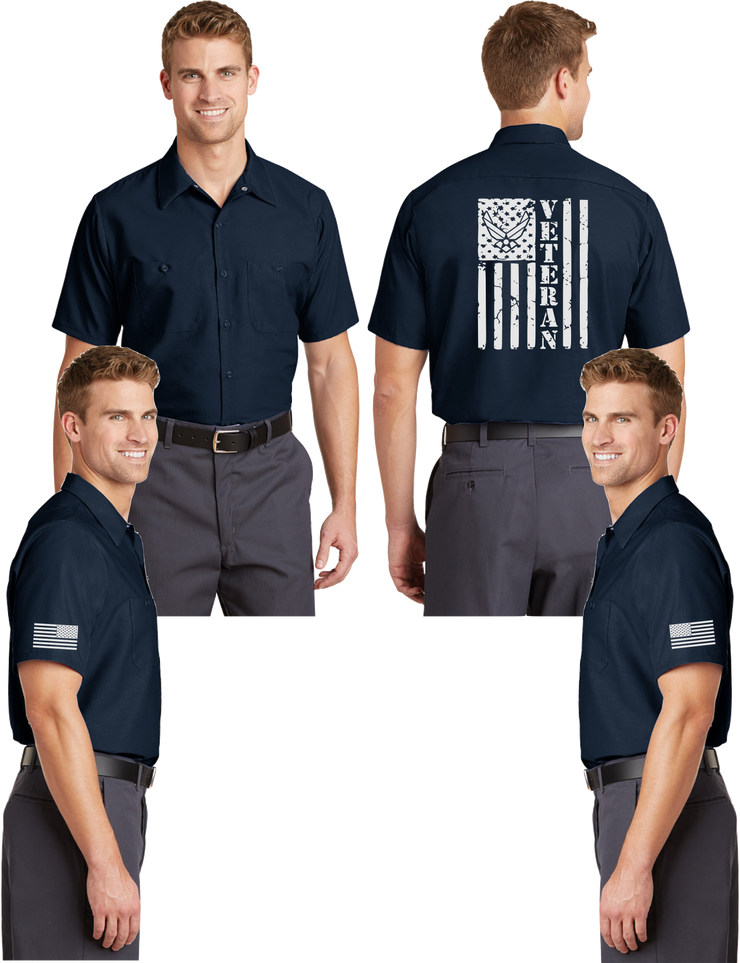 Air Force Veteran Reflective Mechanic Shirt