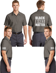 Black Bikes Matter Reflective Mechanic Shirt