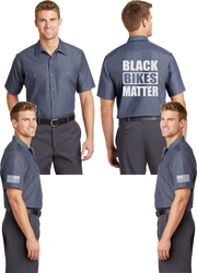 Black Bikes Matter Reflective Mechanic Shirt