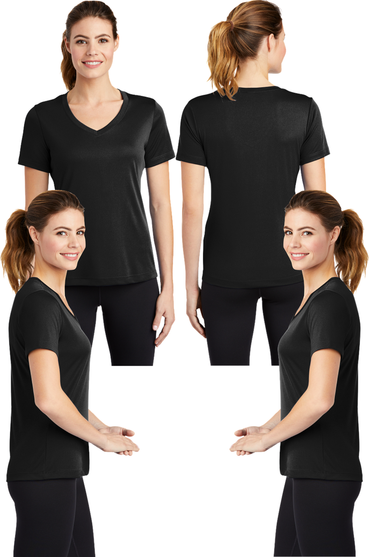 LST_353 Women's Dry Fit V-neck Tee