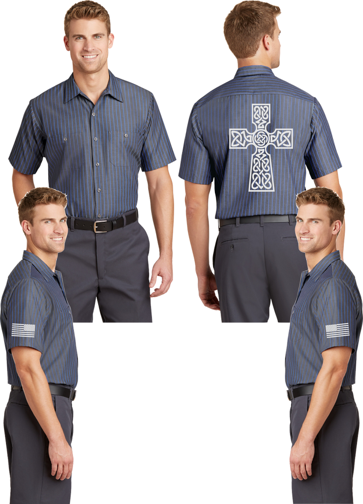 Celtic Cross Reflective Mechanic Shirt