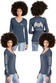 LR 9 PA - Women's Tri-Blend V-neck Long Sleeve