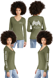 LR 9 PA - Women's Tri-Blend V-neck Long Sleeve