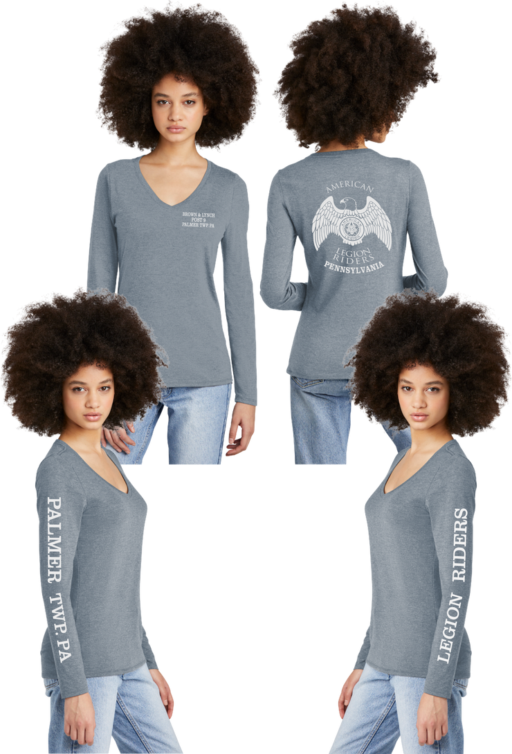 LR 9 PA - Women's Tri-Blend V-neck Long Sleeve