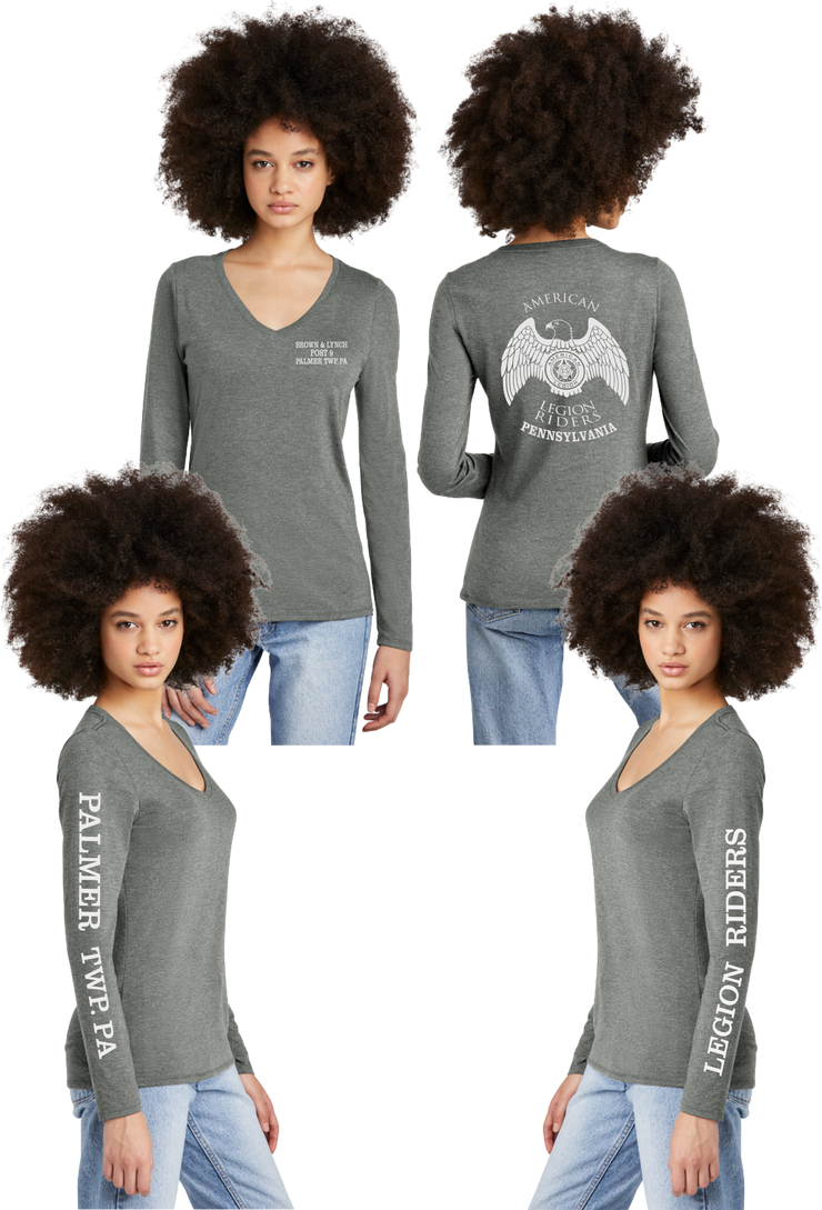 LR 9 PA - Women's Tri-Blend V-neck Long Sleeve