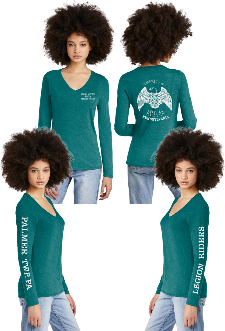 LR 9 PA - Women's Tri-Blend V-neck Long Sleeve