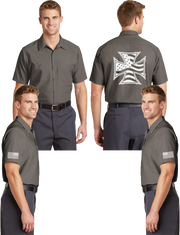Iron Cross Reflective Mechanic Shirt