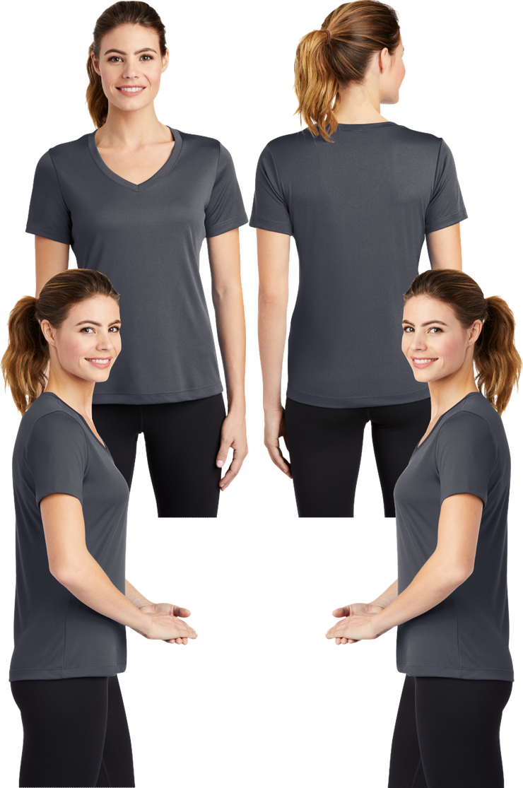 LST_353 Women's Dry Fit V-neck Tee