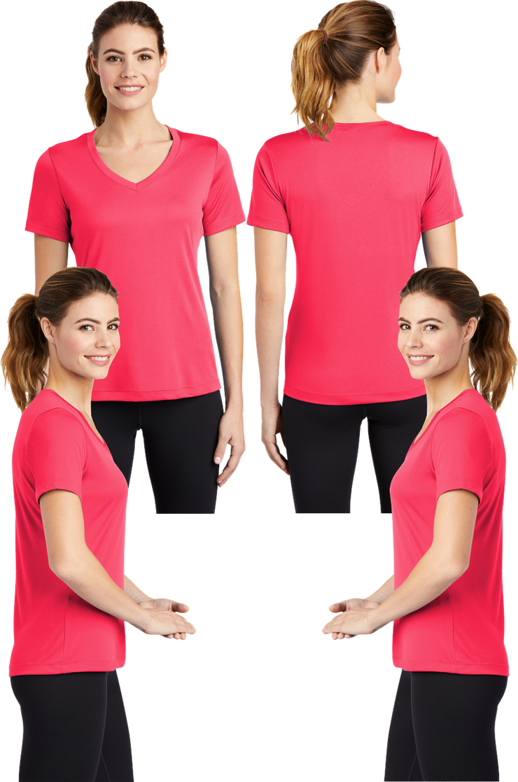 LST_353 Women's Dry Fit V-neck Tee