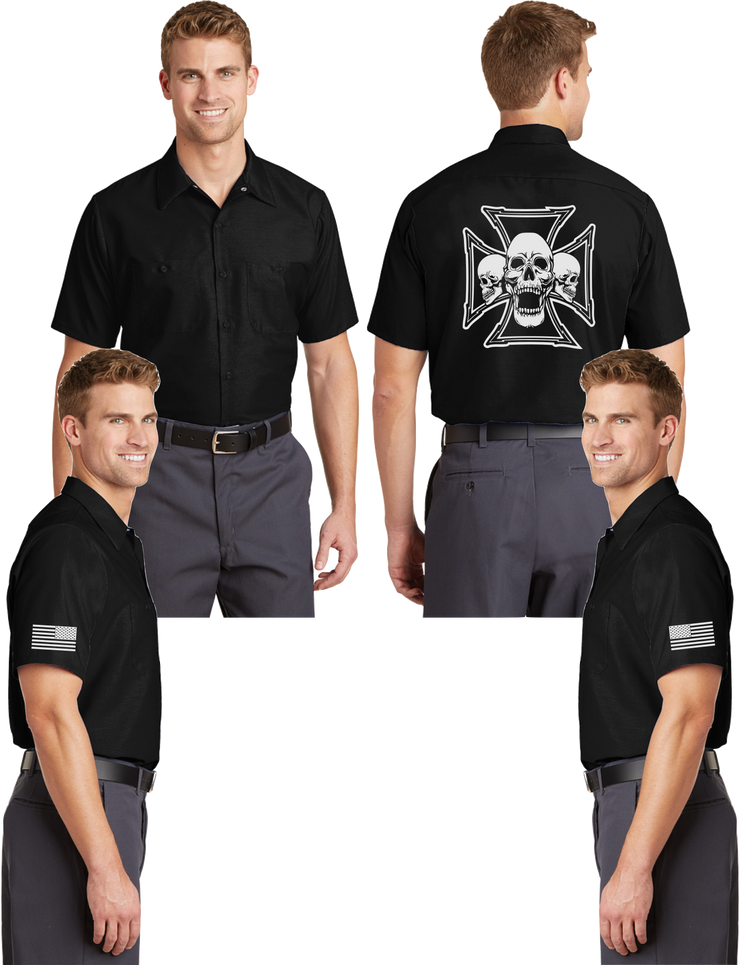 Iron Skull Reflective Mechanic Shirt