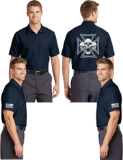 Iron Skull Reflective Mechanic Shirt