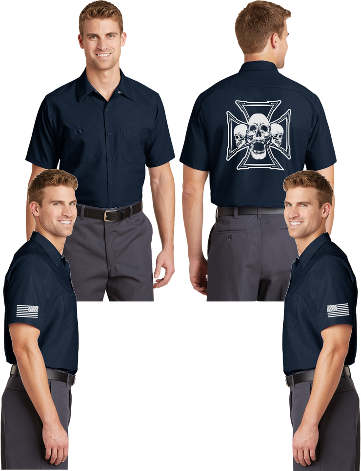 Iron Skull Reflective Mechanic Shirt