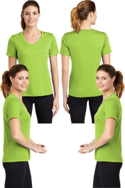 LST_353 Women's Dry Fit V-neck Tee
