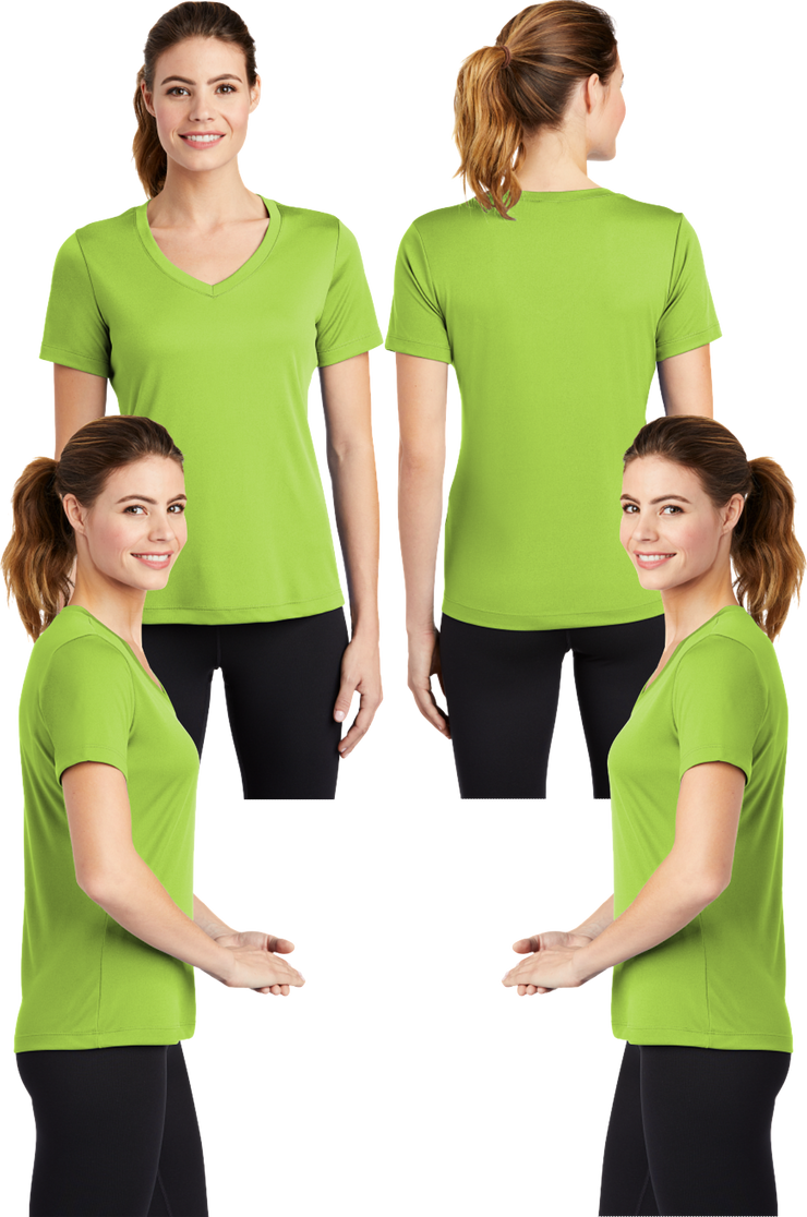LST_353 Women's Dry Fit V-neck Tee