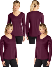 LST_353LS Women's Dry Fit V-neck Long sleeve