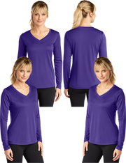 LST_353LS Women's Dry Fit V-neck Long sleeve