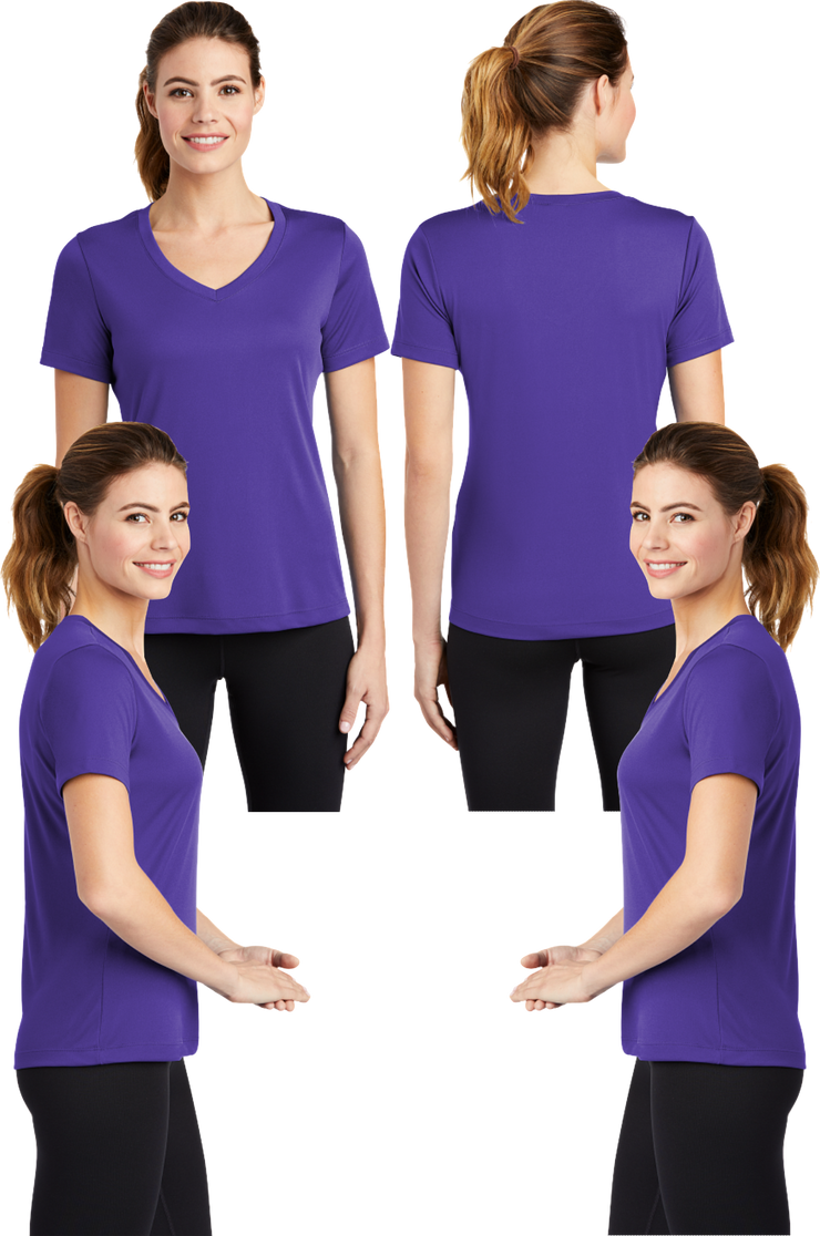 LST_353 Women's Dry Fit V-neck Tee