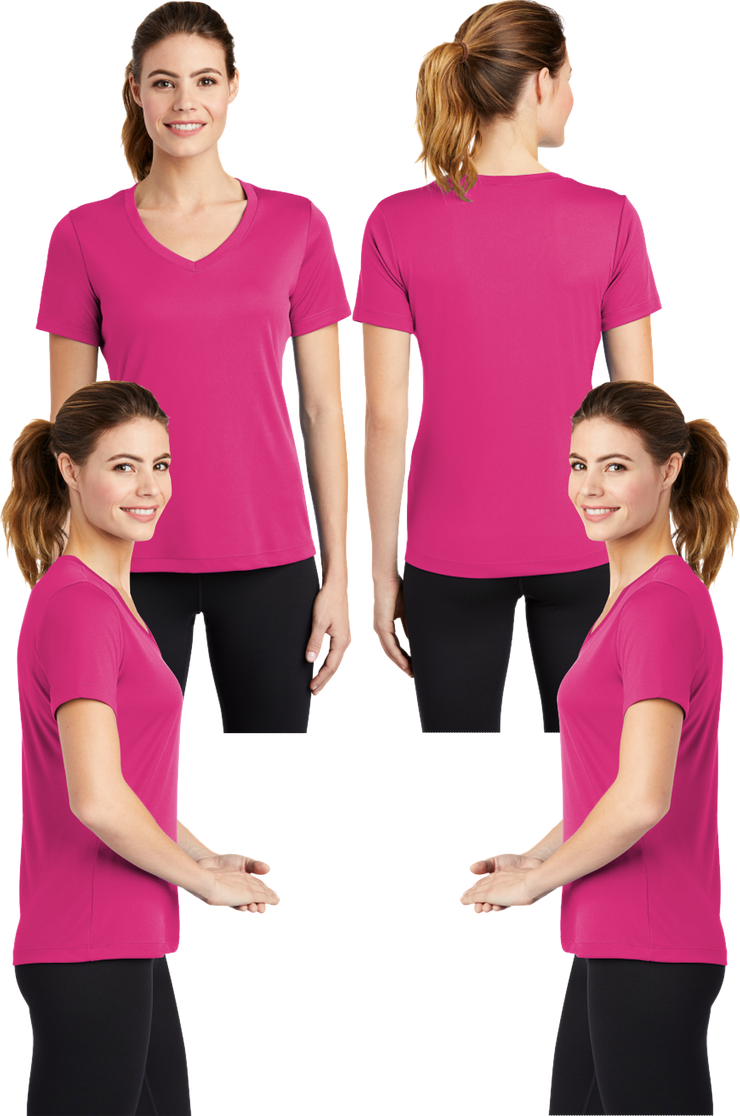 LST_353 Women's Dry Fit V-neck Tee