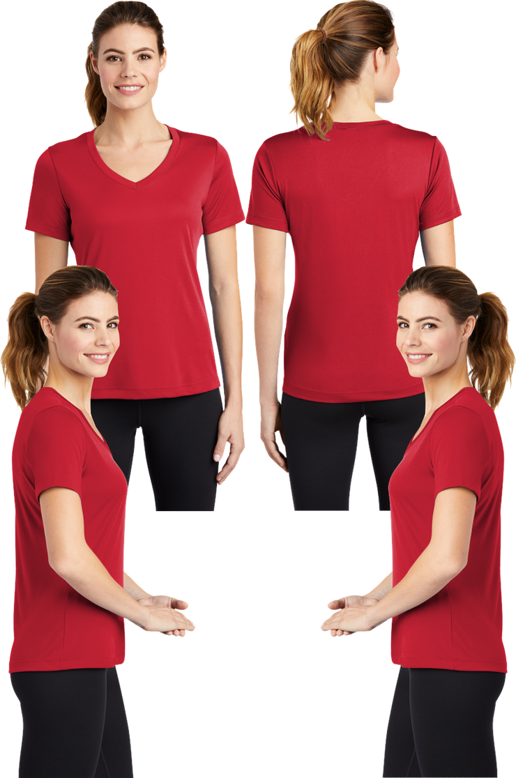 LST_353 Women's Dry Fit V-neck Tee