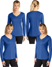 LST_353LS Women's Dry Fit V-neck Long sleeve