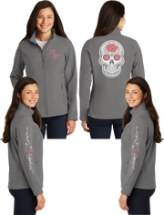 Women's Sugar Skull Coral Reflective Soft Shell Jacket