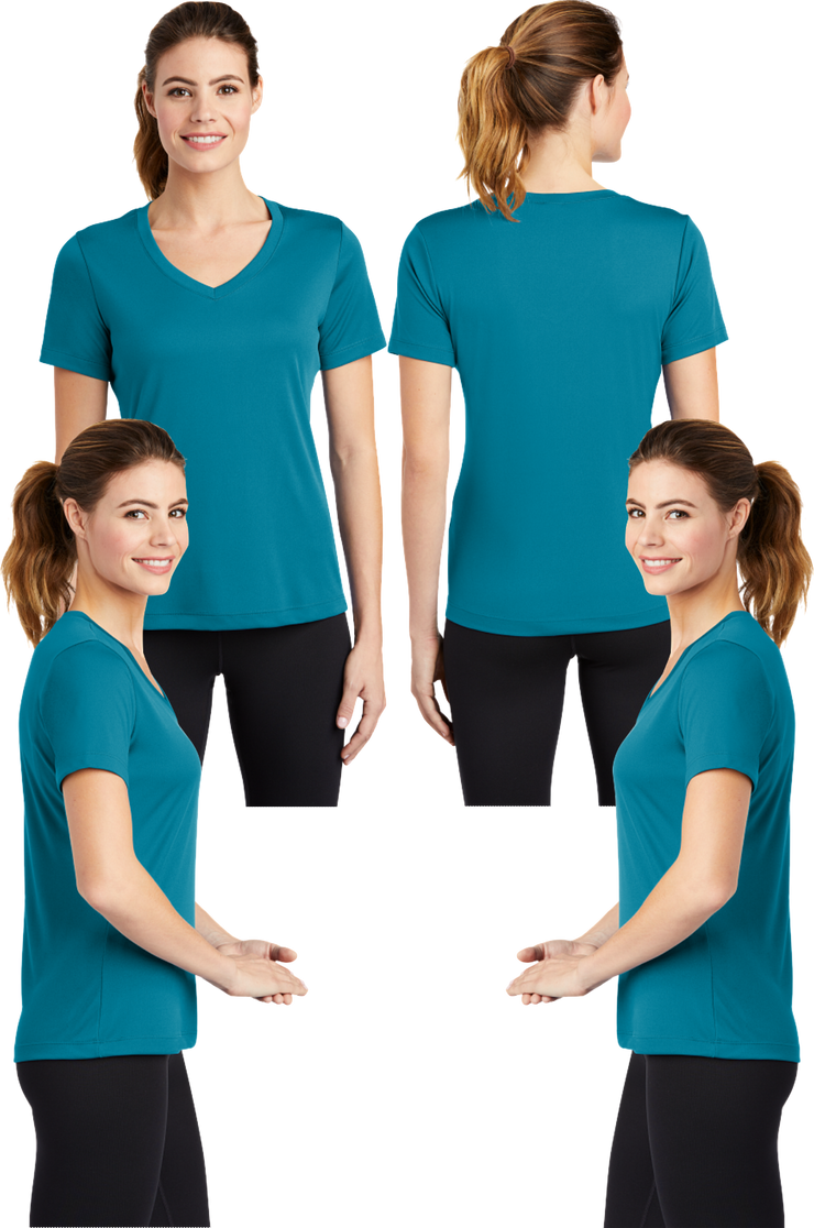 LST_353 Women's Dry Fit V-neck Tee