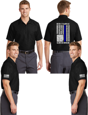 Thin Blue Line Reflective Mechanic Shirt