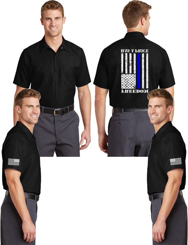 Thin Blue Line Reflective Mechanic Shirt