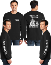 USMC 1st To Battle Reflective Long Sleeve - Dry Blend