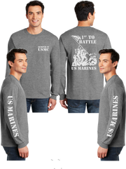 USMC 1st To Battle Reflective Long Sleeve - Dry Blend