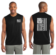 Air Force Veteran Flag Reflective Sleeveless - 100% Polyester