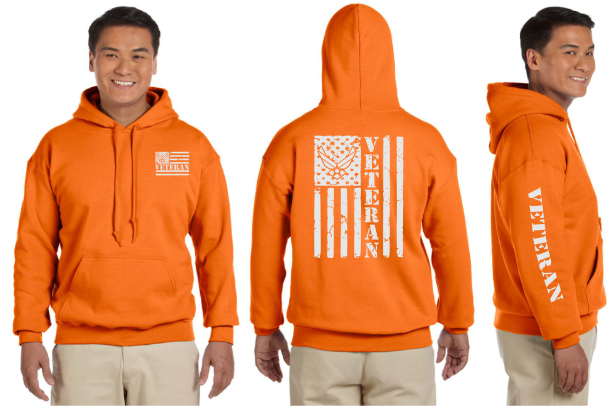 Air Force Veteran Flag Reflective Hoodie - Pullover