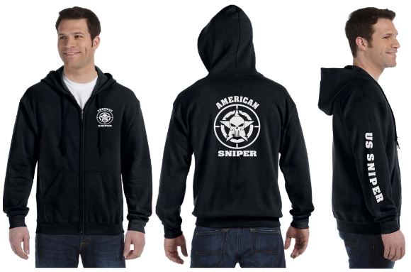 American Sniper Reflective Hoodie - Zippered