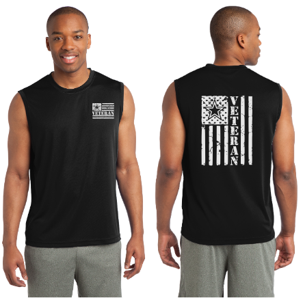 Army Veteran Flag Reflective Sleeveless - 100% Polyester