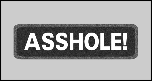 1 x 3.5 inch Patch - Asshole