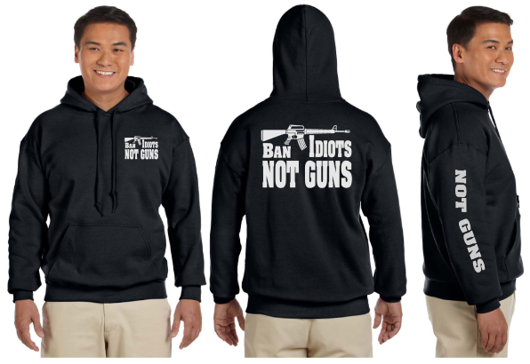 Ban Idiots Reflective Hoodie - Pullover