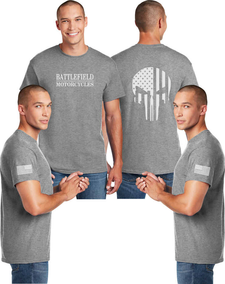 Battlefield Flag Punisher (Big Front) - Reflective Tee - Dry Blend
