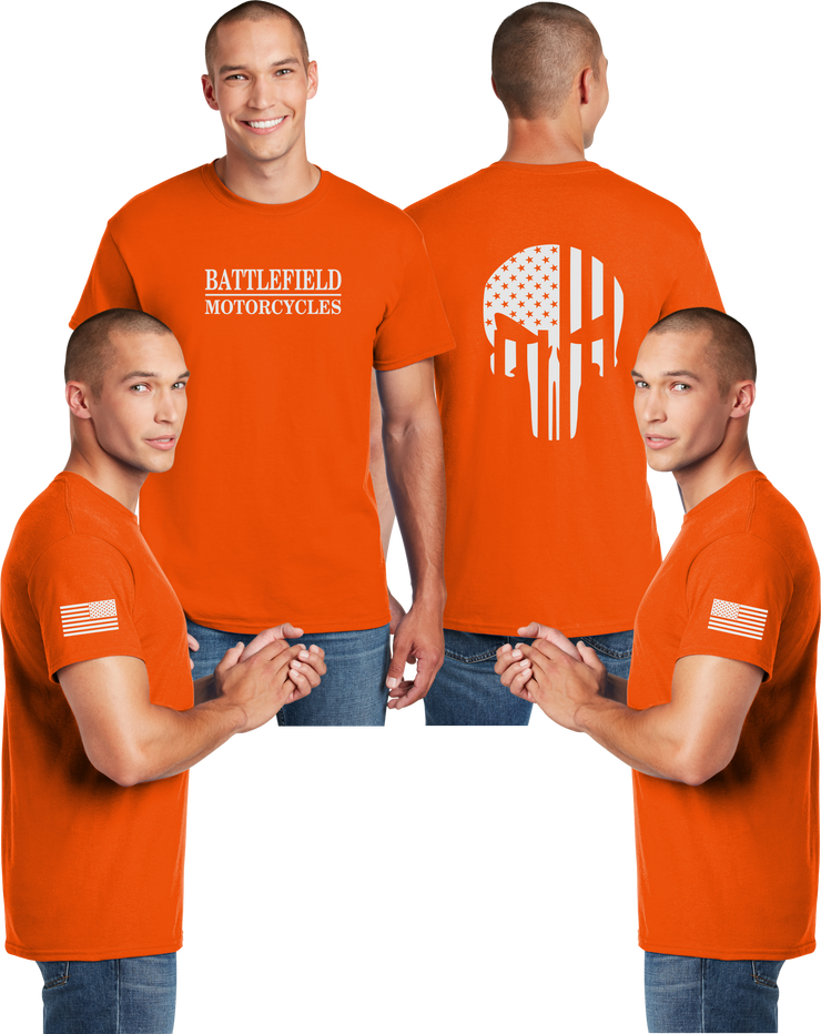 Battlefield Flag Punisher (Big Front) - Reflective Tee - Dry Blend