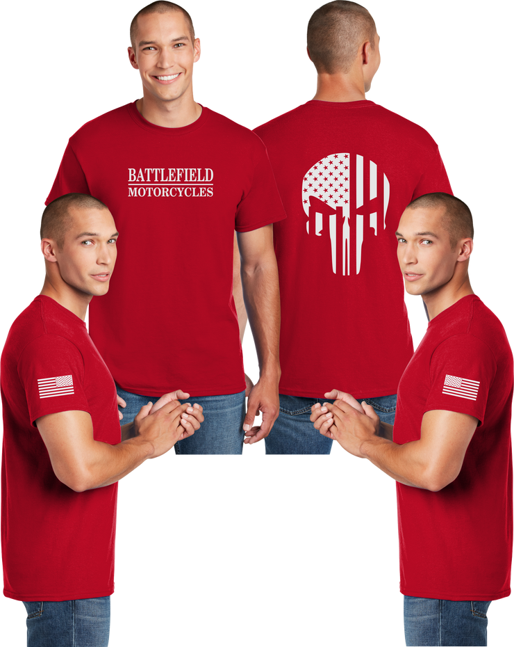 Battlefield Flag Punisher (Big Front) - Reflective Tee - Dry Blend