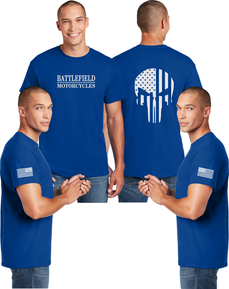 Battlefield Flag Punisher (Big Front) - Reflective Tee - Dry Blend