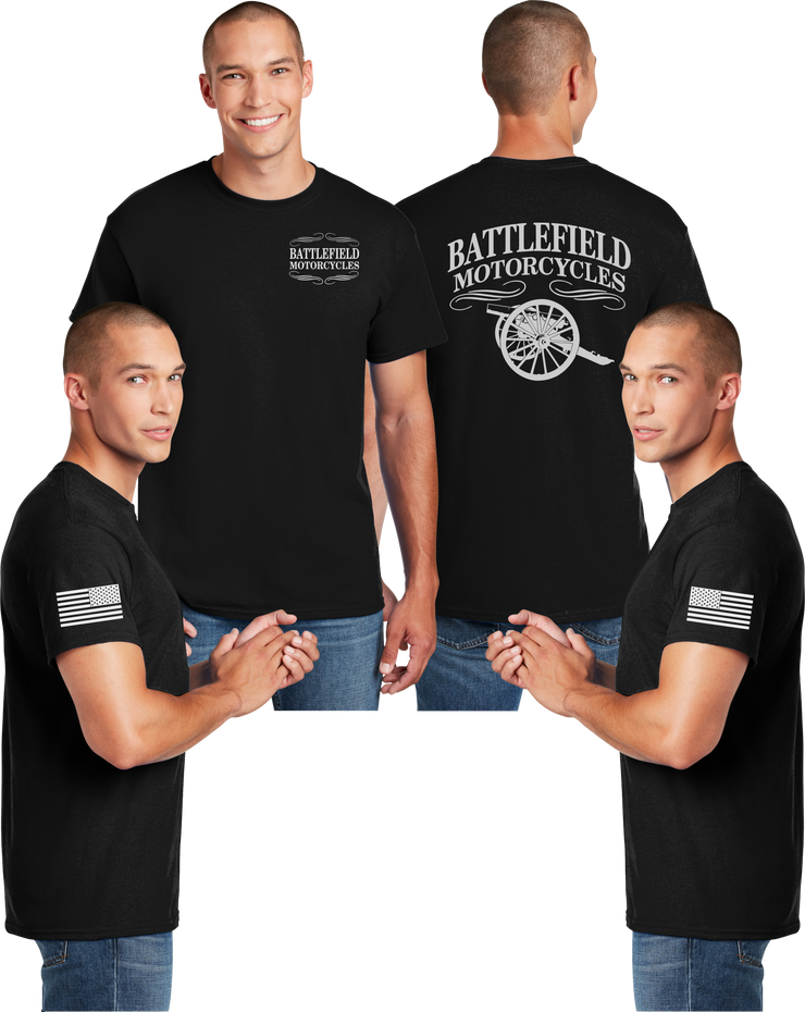 Battlefield Cannon (Small Front) - Reflective Tee - Dry Blend