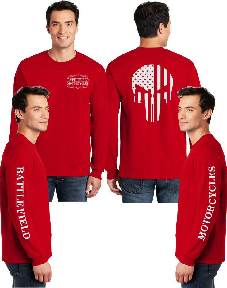 Battlefield Flag Punisher (Small Front) - Reflective Long Sleeve - Dry Blend