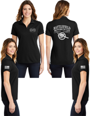 Battlefield Cannon - Womens V-Neck Polo - 100% Polyester